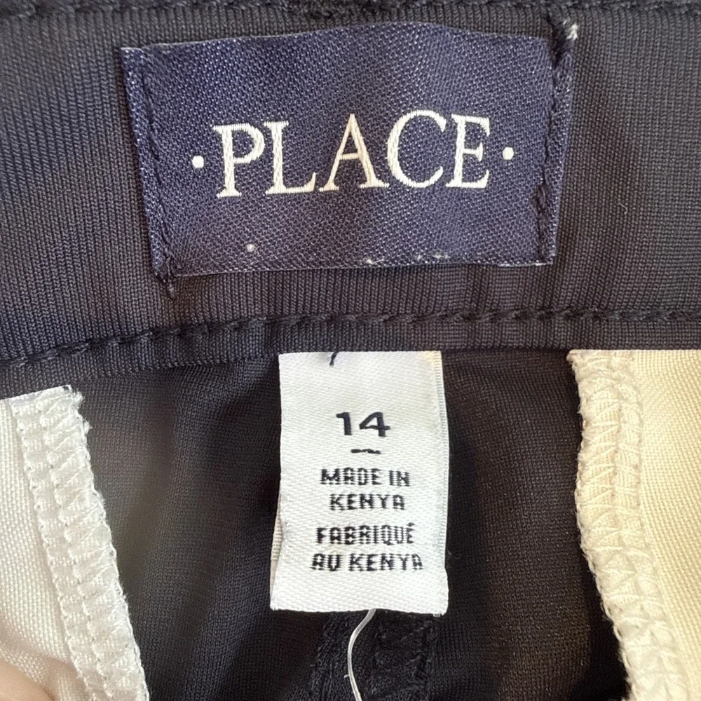 The Children's Place Boys Performance Chino Shorts Navy Blue Size 14 New